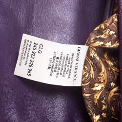 Pre Owned Versace Purple Leather Studded Tassel Vanitas Medea Shoulder Bag