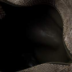 Versace Green Python Leather Tote 