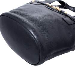 Pre Owned Versace Black Leather Shoulder Bag