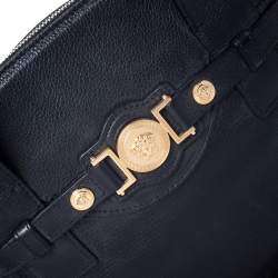 Pre Owned Versace Black Leather Shoulder Bag