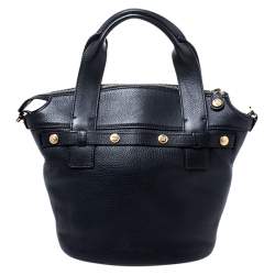 Pre Owned Versace Black Leather Shoulder Bag