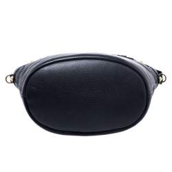Pre Owned Versace Black Leather Shoulder Bag