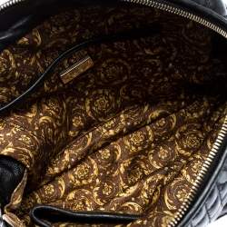 Pre Owned حقيبة فيرساتشي ديميترا فانيتاس جلدية سوداء