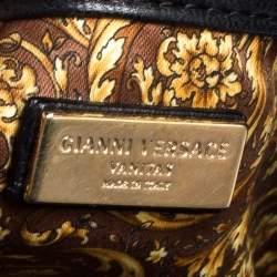 Pre Owned حقيبة فيرساتشي ديميترا فانيتاس جلدية سوداء