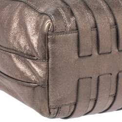 Versace Metallic Striped Leather Hobo