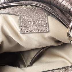 Versace Metallic Striped Leather Hobo
