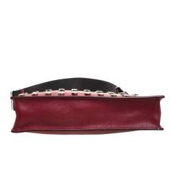 مملوكة مسبقًا Versace Red Leather Studded Shoulder Bag