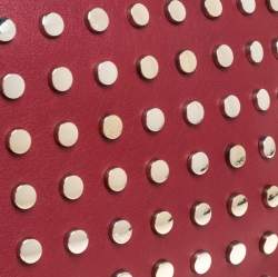 مملوكة مسبقًا Versace Red Leather Studded Shoulder Bag