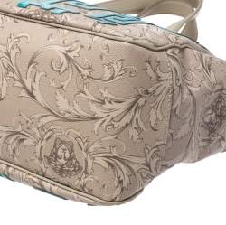 Versace Beige/Blue Borocco Heritage Print Diaper Bag