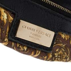Versace Black Barocco Leather Altea Satchel