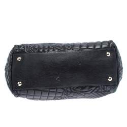 Pre Owned حقيبة فيرساتشي ألتيا  جلد باروكو سوداء