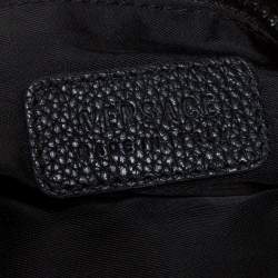 Pre Owned حقيبة صغيرة فيرساتشي حمالة معصم مزينة طباعة موردة جلد أسود