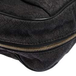 Pre Owned Versace Medusa Print Canvas and Leather Multiple Pocket Shoulder Bag