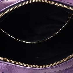 Pre Owned Valentino Purple Leather Woven Couture Satchel 