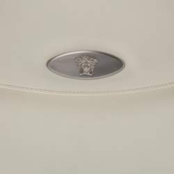 Pre Owned Versace White Patent Leather Shoulder Bag