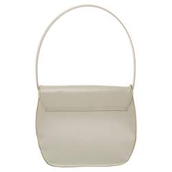 Pre Owned Versace White Patent Leather Shoulder Bag