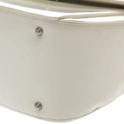 Pre Owned Versace White Patent Leather Shoulder Bag