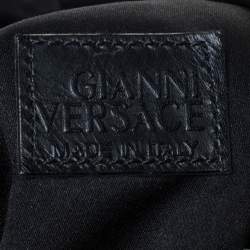 Pre Owned حقيبة فيرساتشي جلد ثعبان أسود