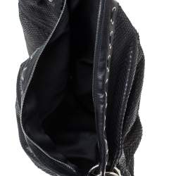 Pre Owned حقيبة فيرساتشي جلد ثعبان أسود