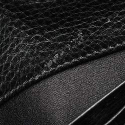 Pre Owned Versace Black Leather Medusa Continental Wallet