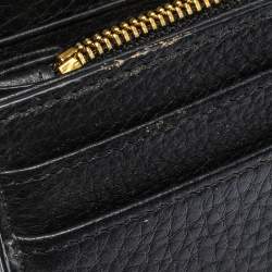 Pre Owned Versace Black Leather Medusa Continental Wallet
