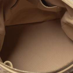 Pre Owned Versace Beige/Pink Quilted Leather Vanitas Satchel