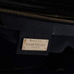 Pre Owned حقيبة فيرساتشي سناب أوت أوف إيت جلد أسود لامع