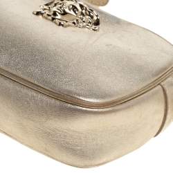 Pre Owned Versace Metallic Gold Leather Palazzo Medusa Camera Crossbody Bag
