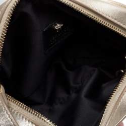 Pre Owned Versace Metallic Gold Leather Palazzo Medusa Camera Crossbody Bag