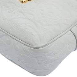 Pre Owned Versace White Leather Palazzo Medusa Camera Crossbody Bag