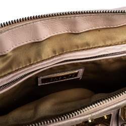 Pre Owned حقيبة يد فرساتشي سناب أوت اوف ايت جلد لامع مبطنة سوداء