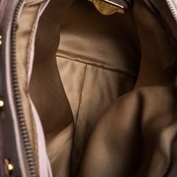 Pre Owned حقيبة يد فرساتشي سناب أوت اوف ايت جلد لامع مبطنة سوداء