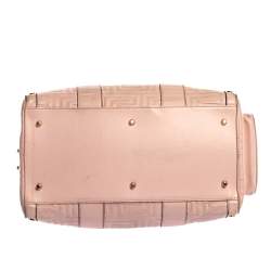 Pre Owned حقيبة يد فرساتشي سناب أوت اوف ايت جلد لامع مبطنة سوداء