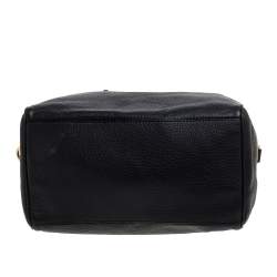 Pre Owned Versace Black Leather Medusa Boston Bag