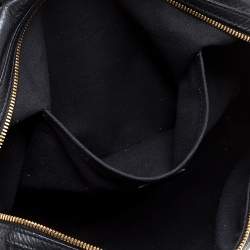 Pre Owned Versace Black Leather Medusa Boston Bag