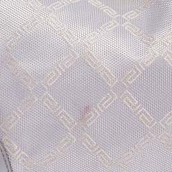 مملوكة مسبقًا حقيبة هوبو فيرساتشي مرصعة صغيرة جلد و كانفاس مطبوع شعار الماركة بنفسجي فاتح