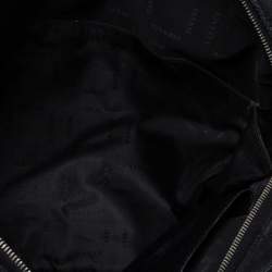 Pre Owned Versace Black Monogram Canvas and Leather Laptop Bag