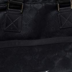 Pre Owned Versace Black Monogram Canvas and Leather Laptop Bag