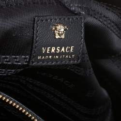 Versace Black Leather Palazzo Medusa Tote