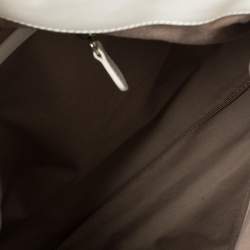 مملوكة مسبقًا حقيبة ساتشل فيرساتشي جلد أبيض مزين ميدوسا بارز