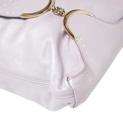 Pre Owned حقيبة هوبو فيرساتشي مزخرفة ميدوسا جلد بنفسجي فاتح