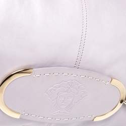 Pre Owned حقيبة هوبو فيرساتشي مزخرفة ميدوسا جلد بنفسجي فاتح