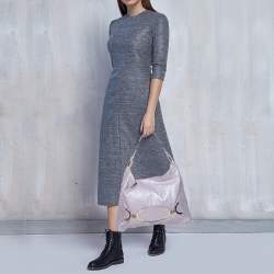 Pre Owned حقيبة هوبو فيرساتشي مزخرفة ميدوسا جلد بنفسجي فاتح