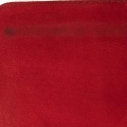 مملوكة مسبقًا حقيبة كتف فيرساتشي قلاب سويدي و جلد ثعبان أحمر 