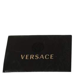 Pre Owned Versace Metallic Leather Stripped Hobo