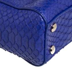 Versace Royal Blue Python Mini Medusa Tote
