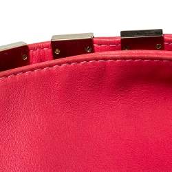 Versace Fuchsia Leather Hobo