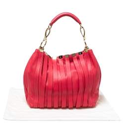 Versace Fuchsia Leather Hobo