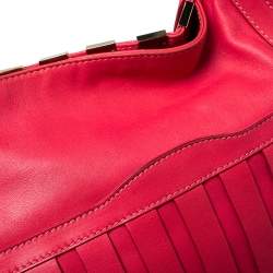 Versace Fuchsia Leather Hobo