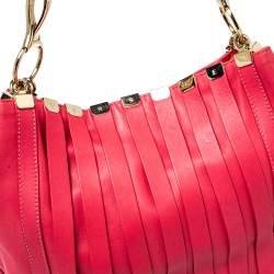 Versace Fuchsia Leather Hobo